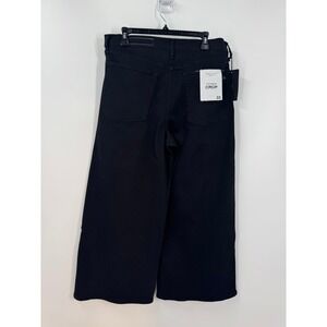Rag & Bone Serena High‎ Rise Crop Wide Leg Black Denim Jeans Women's Size 33